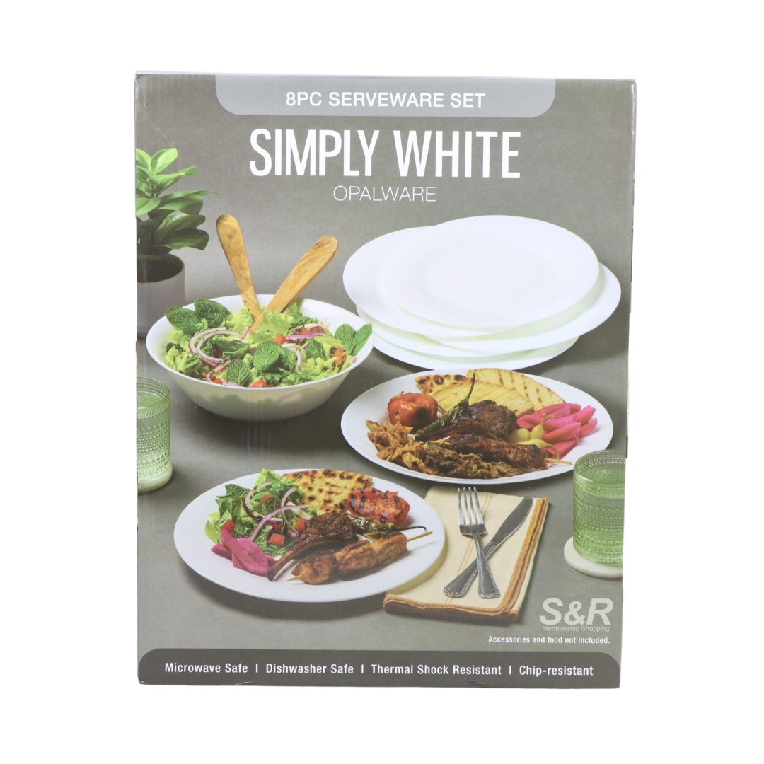 Simply White Opalware 8-piece Serveware Set